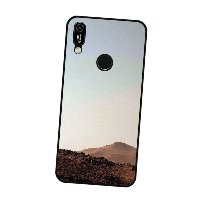 N348 пейзаж Черный силиконовый чехол для huawei Y5 Y6 Y7 Y9 премьер-профессионал 2017 2018 2019 |