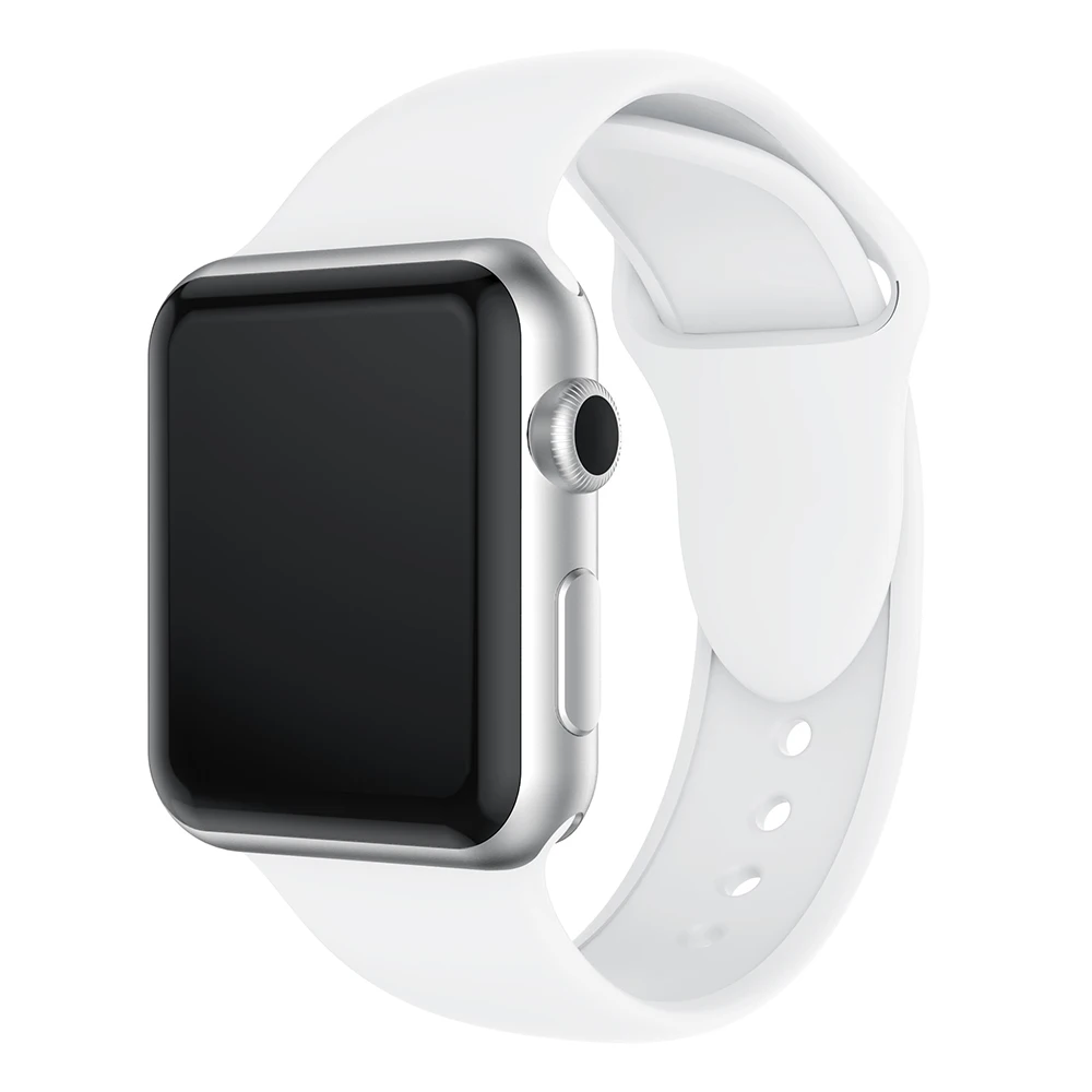 Цветной мягкий силиконовый ремешок для iWatch спортивный Apple Series 5 4 3 2 1 часов 38 мм 42 40