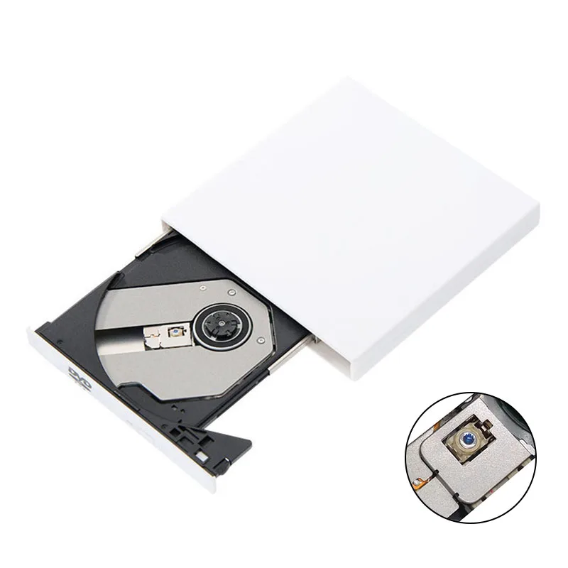 Ультра тонкий внешний USB 2 0 Слот-в DVD-RW CD-RW CD-плеер драйвер писатель для ПК SD998 |