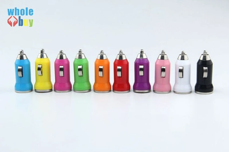 Цветное автомобильное зарядное устройство Mini USB для IPhone X 8Plus 8 7Plus 7 6s 6 5 IPod ITouch HTC