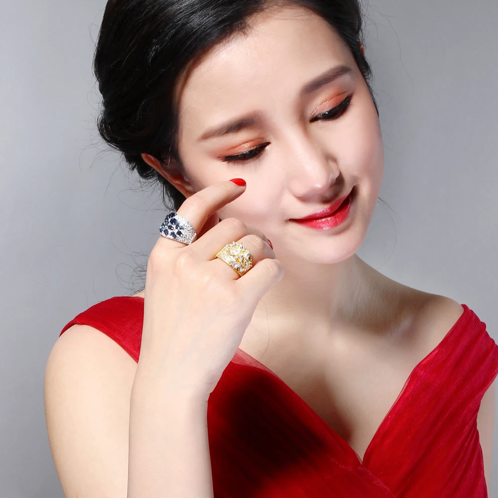 New Ring with Water Drop CZ stones jewelry Gold-color anel feminino dropshipping alibaba-express bijoux Fashion rings for women | Украшения