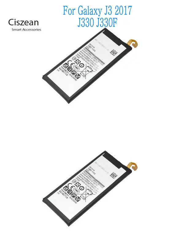Сменный аккумулятор Ciszean 2x3000 мАч 3 85 В постоянного тока для Samsung Galaxy J3 2017 Edition J330 J330F