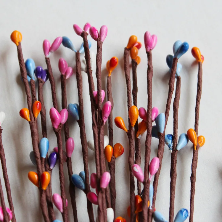 Многоцветный Скрапбукинг 5 шт./лот декоративная ягода Stamen Рождество|decorative berries|berry