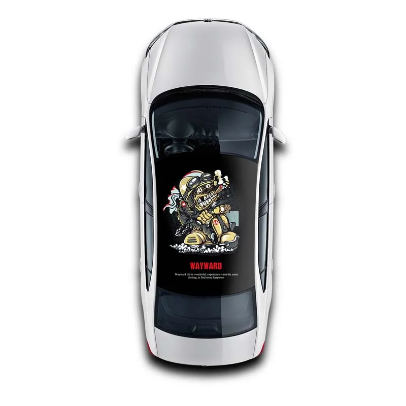 Новый дизайн наклейки для автомобиля обертывания Съемная графика печать крыши