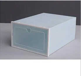 33X23X14CM 4 шт./компл. утолщенной Шлепанцы прозрачный раздвижные двери чехол Пластиковые обувные коробки стекируемые складная коробка для хранения Коробка органайзер для хранения обуви - Цвет: 33X23X14CM