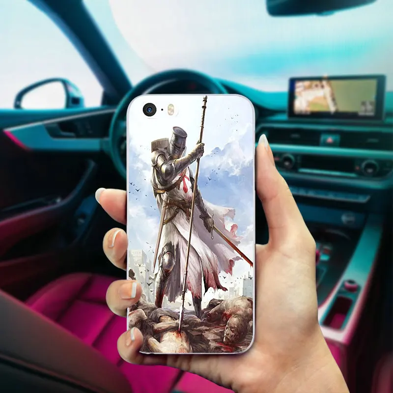Для iphone 6 Чехол Рыцарь тамплиер Мягкий ТПУ силиконовый чехол для мобильного