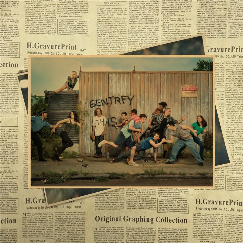 Винтажный постер из крафтовой бумаги с бесстыдным сердечником Классический