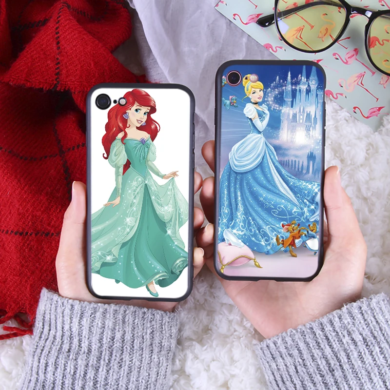 Чехол для телефона принцессы Ариэль iphone7 8 Plus милый роскошный силиконовый чехол