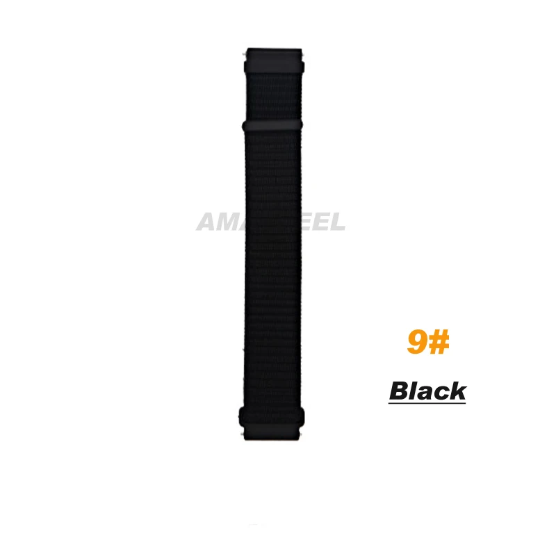 9.black Нейлоновый ремешок для часов Garmin Forerunner 245 Music/Forerunner 645 ремешок/Vivoactive 3 band/vivomove HR сменный Браслет - Цвет: 9.black