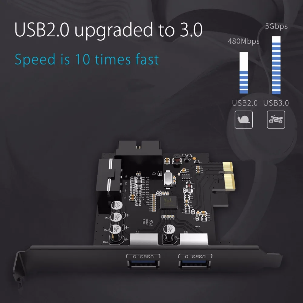 ORICO USB 3 0 PCI E адаптер для карты расширения концентратор контроллер карта с 15Pin блок