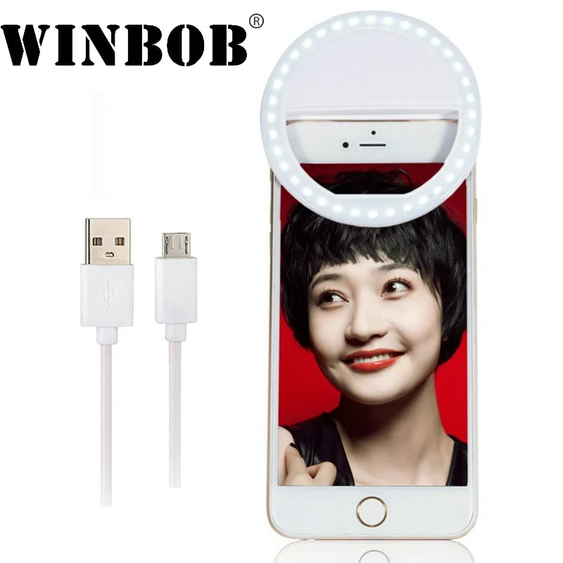 Новое поступление USB зарядка селфи Портативный Вспышка светодиодная лампа