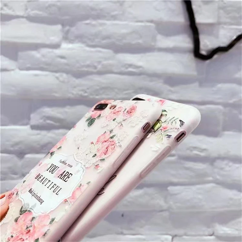 Модный ТПУ чехол для iphone 6 6S 7 8 5 5S SE Цветочный узор мягкие силиконовые чехлы Plus X 10 XS