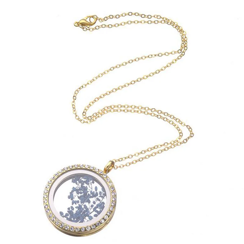 10PCS/LOT 30mm Round Magnetic Crystals Floating Locket Living Glass with free chain | Украшения и аксессуары