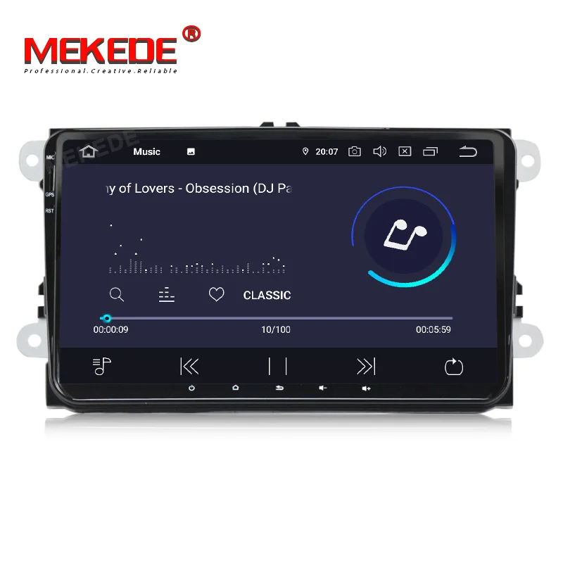 MEKEDE 2 Din 9 дюймов Автомобильный DVD плеер для VW Volkswagen Passat Polo GOLF Skoda Seat Leon gps-навигация FM