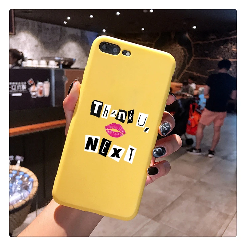Спасибо следующий чехол для телефона из ТПУ карамельного цвета Ariana Grande iphone X 7 XS XR