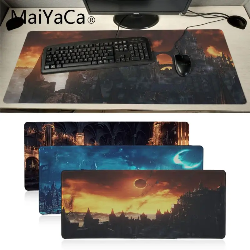 Коврик для мыши Maiyaca из резины Dark Souls прочный Настольный коврик большой с