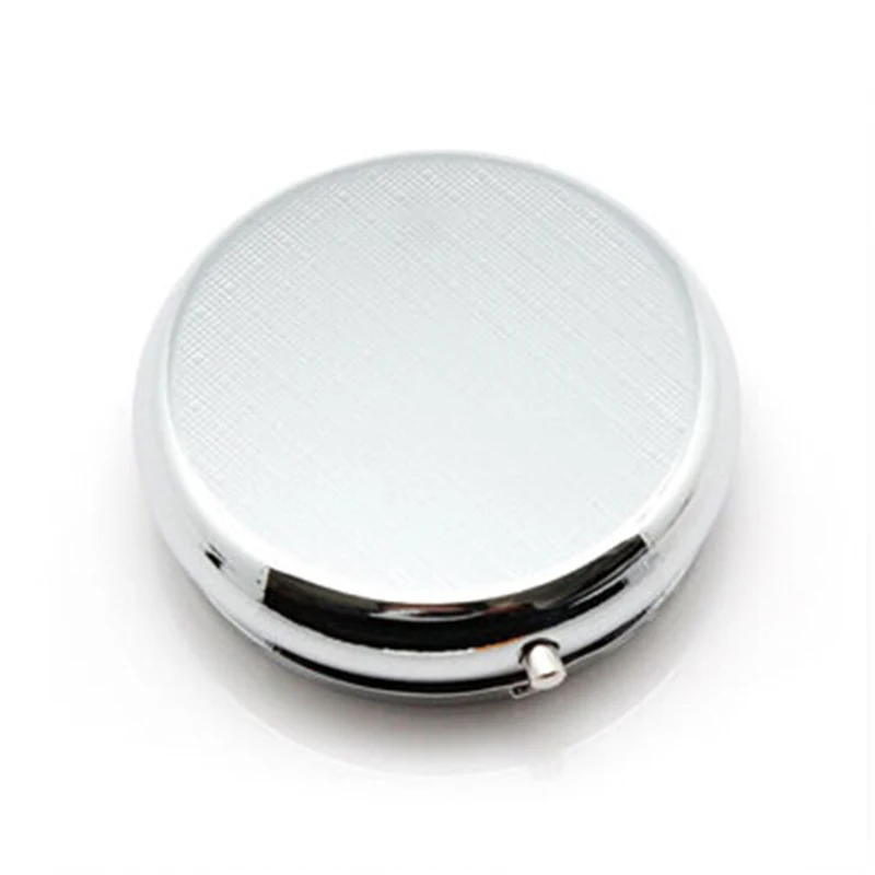 80 шт./лот портативный прочный металлический круглый органайзер для лекарств