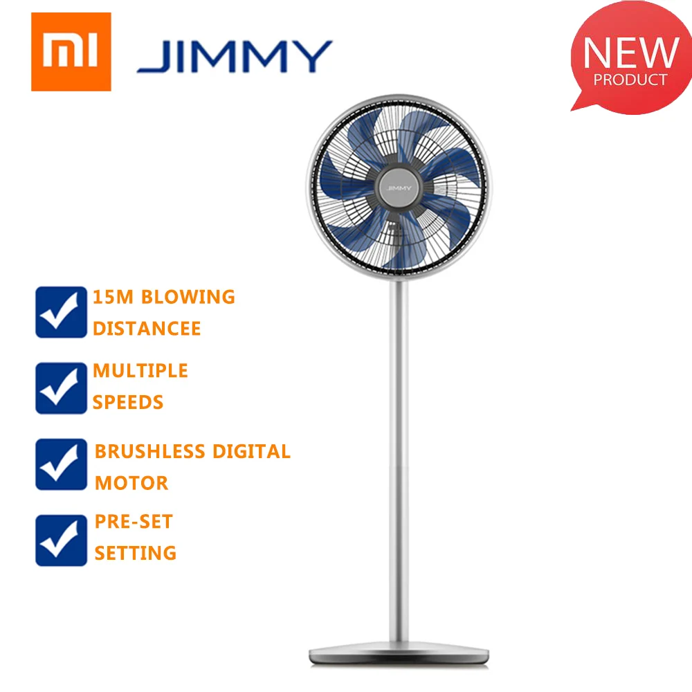 1 JIMMY JF41 Электрический Умный вентилятор 360 градусов колебания 15 м расстояние выдува несколько режимов ветра предустановочный напольный вентилятор