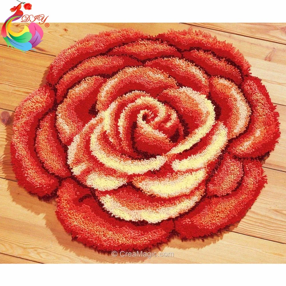 Коврик сделай сам рукоделие комплект незавершенной крючком хлопчатобумажная