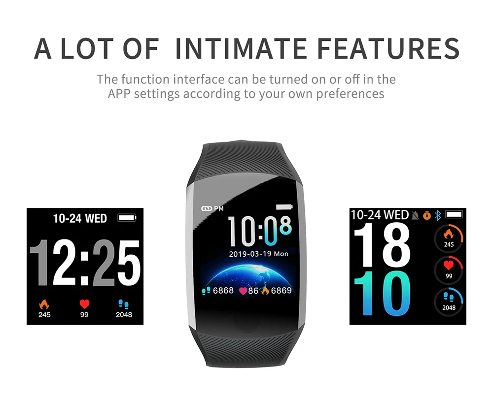 MOKA SmartBand IP67 водонепроницаемый спортивный умный Браслет фитнес-трекер пульсометр Bluetooth для мужчин и женщин