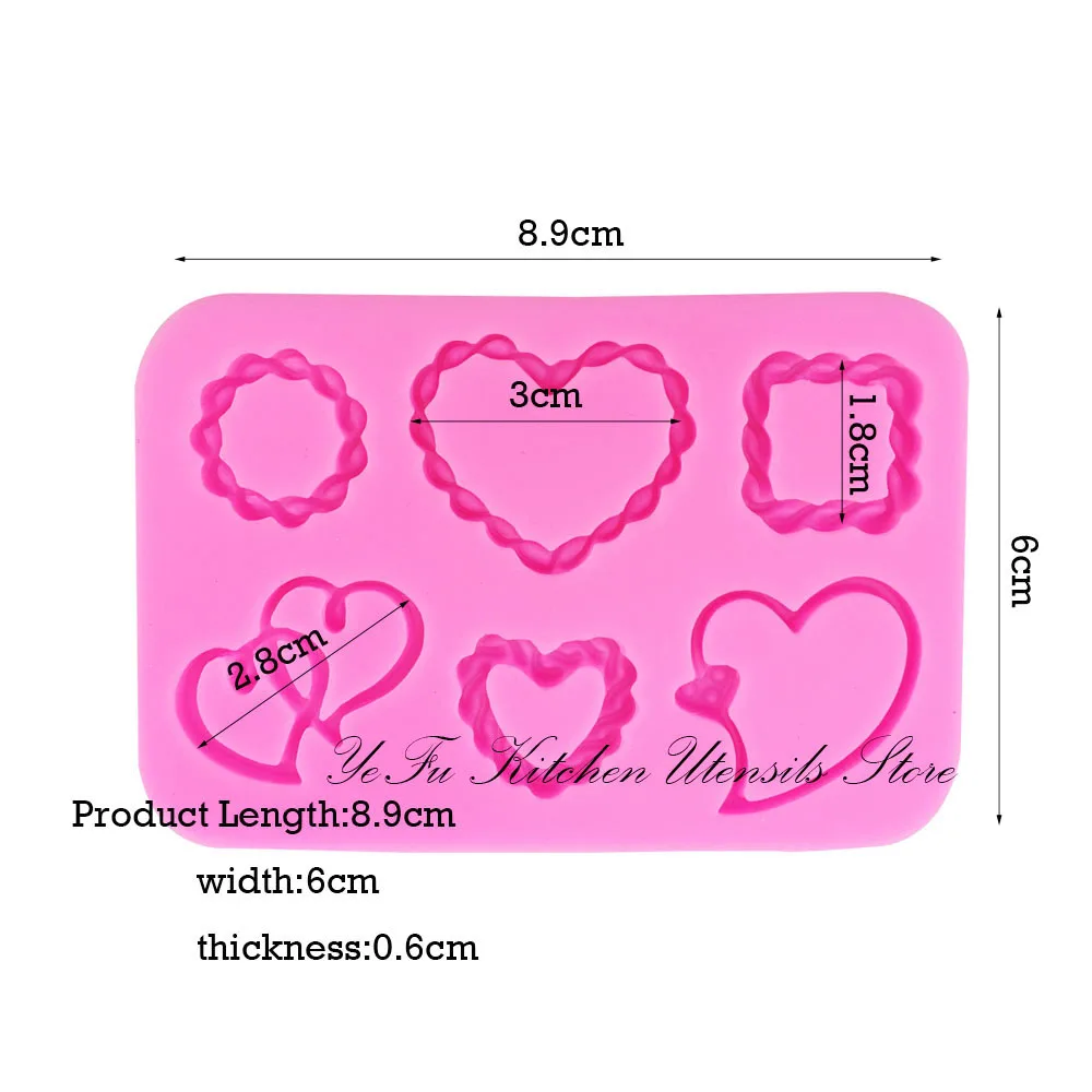 Силиконовая форма в форме сердца для мастики|baking tools|heart shape silicone moldsilicone mold |