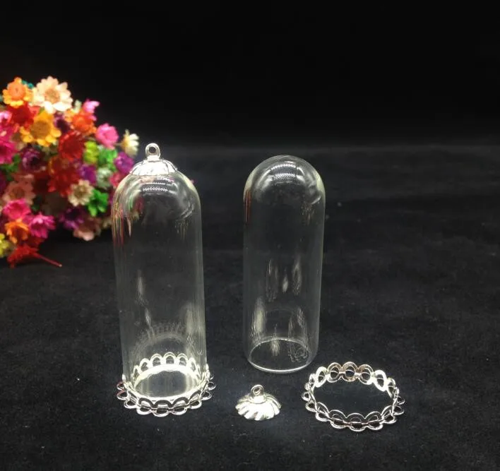 10 компл./лот прозрачный стеклянный глобус двойные кружевные базовые бусины