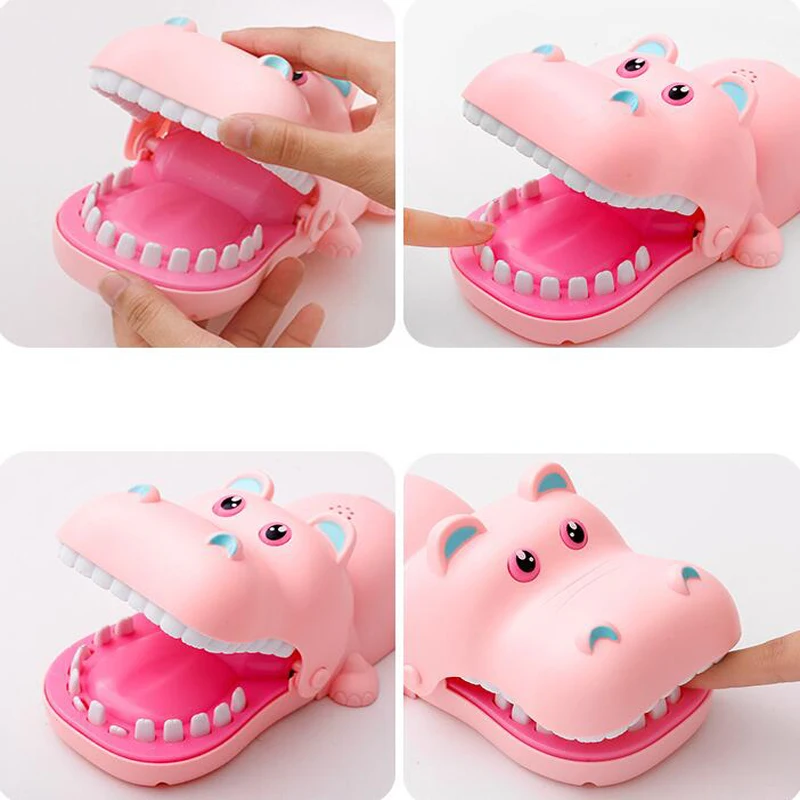 Large Crocodile Hippo Mouth Bite Finger Game Novelty Jokes Kids Funny Toys Simulation Biting Hand Pulling Teeth | Игрушки и хобби