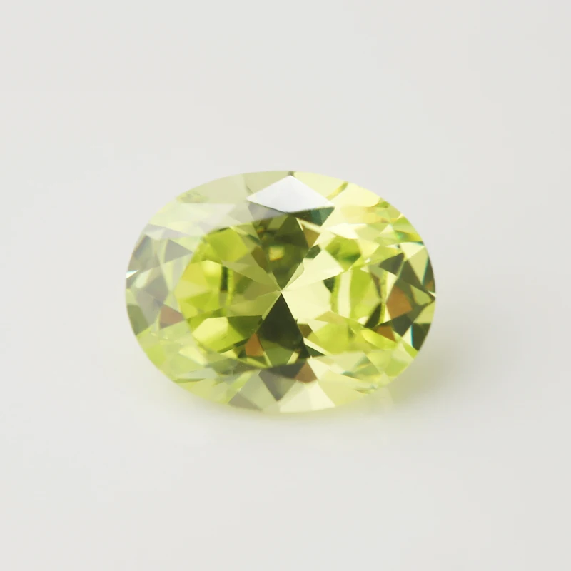 50PCS 3x4~10x12mm Oval Shape Brilliant Cut AAAAA Apple Green Color Loose Cubic Zirconia Gems CZ Stone For Jewelry Diy | Украшения и