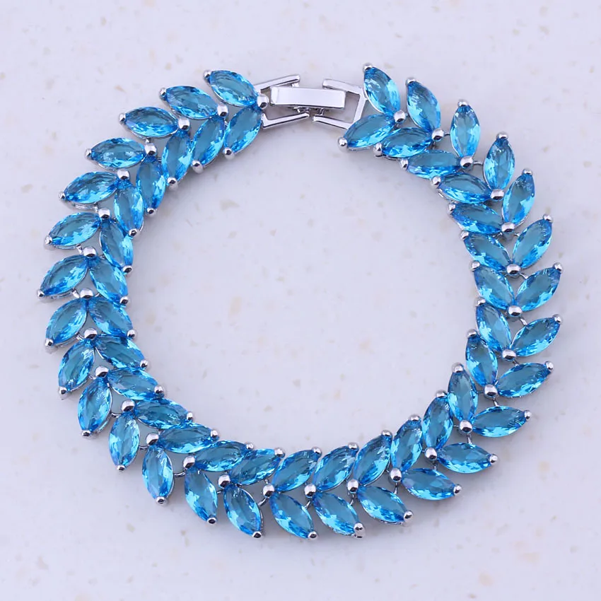 Sublime Say синий кристалл ювелирные изделия серебряный цвет модные очаровательные