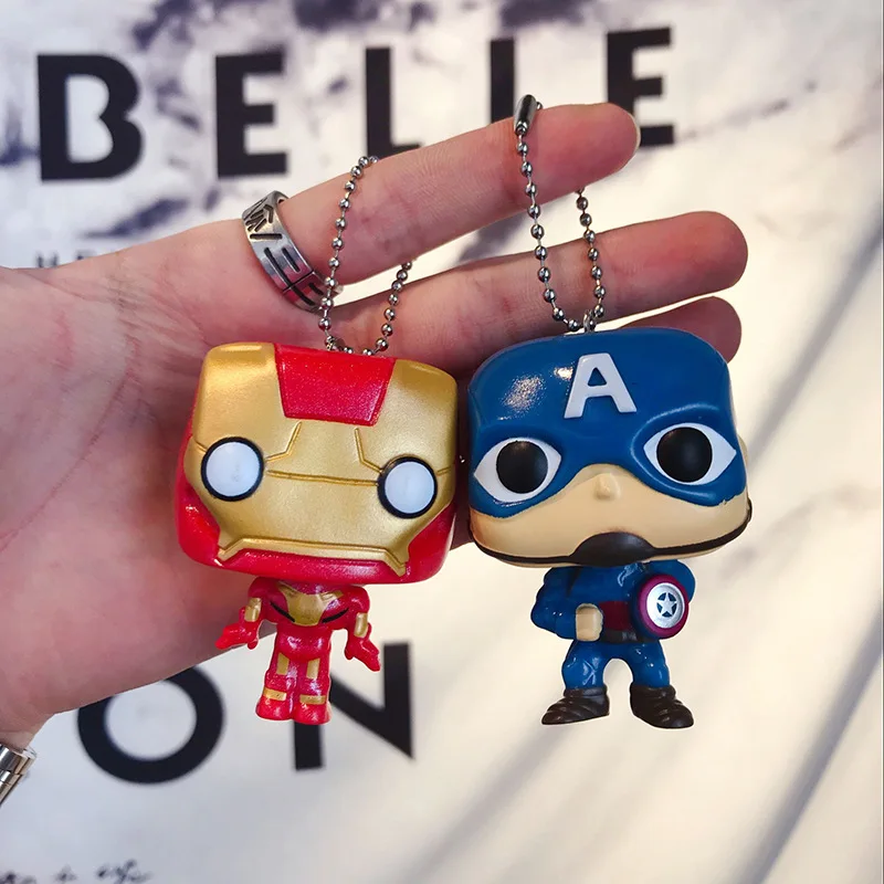 Модные креативные брелоки Marvel Мстители Капитан Америка Железный человек Человек