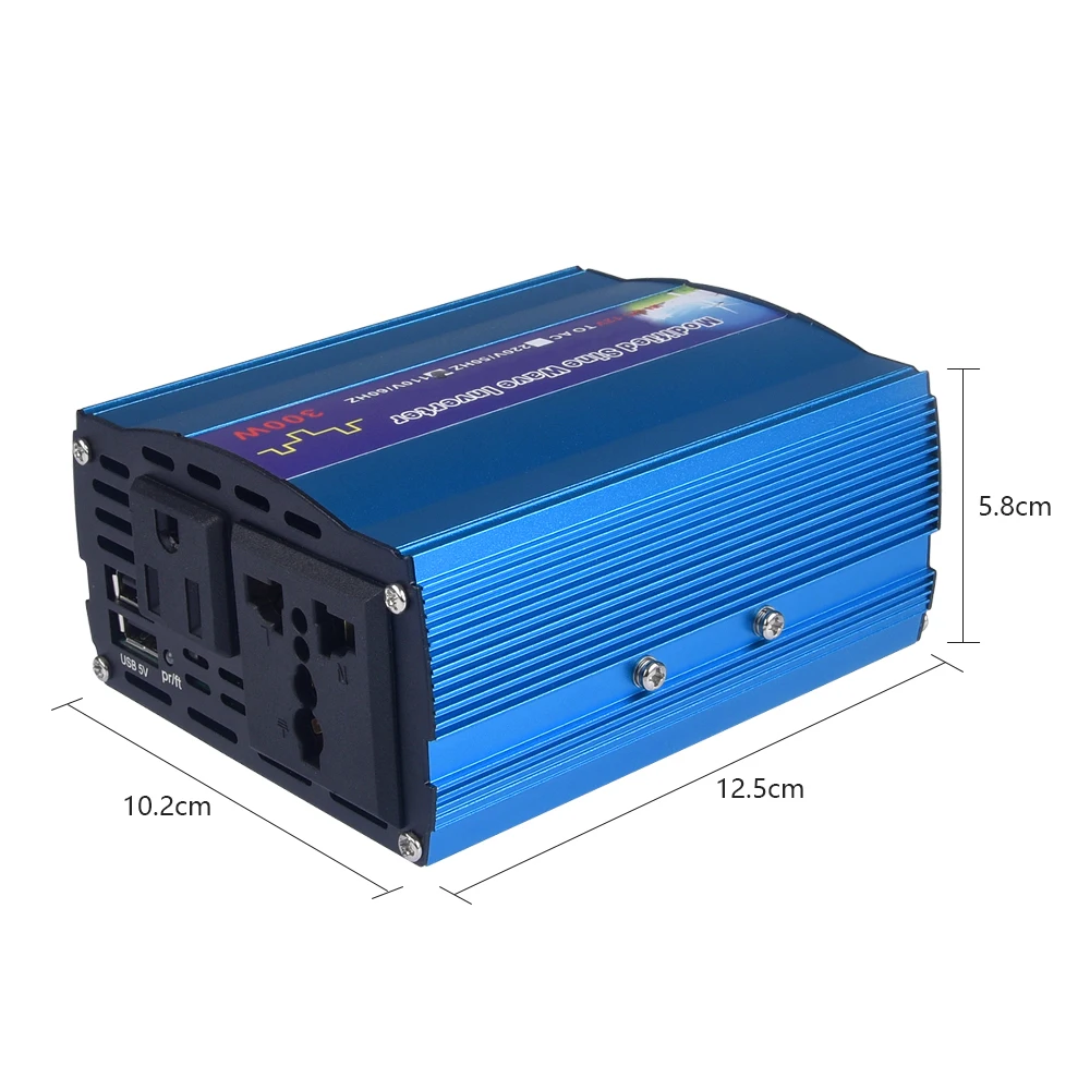 Инвертор 300 Вт DC12V вход в AC220V выход автомобильный преобразователь мощности с USB