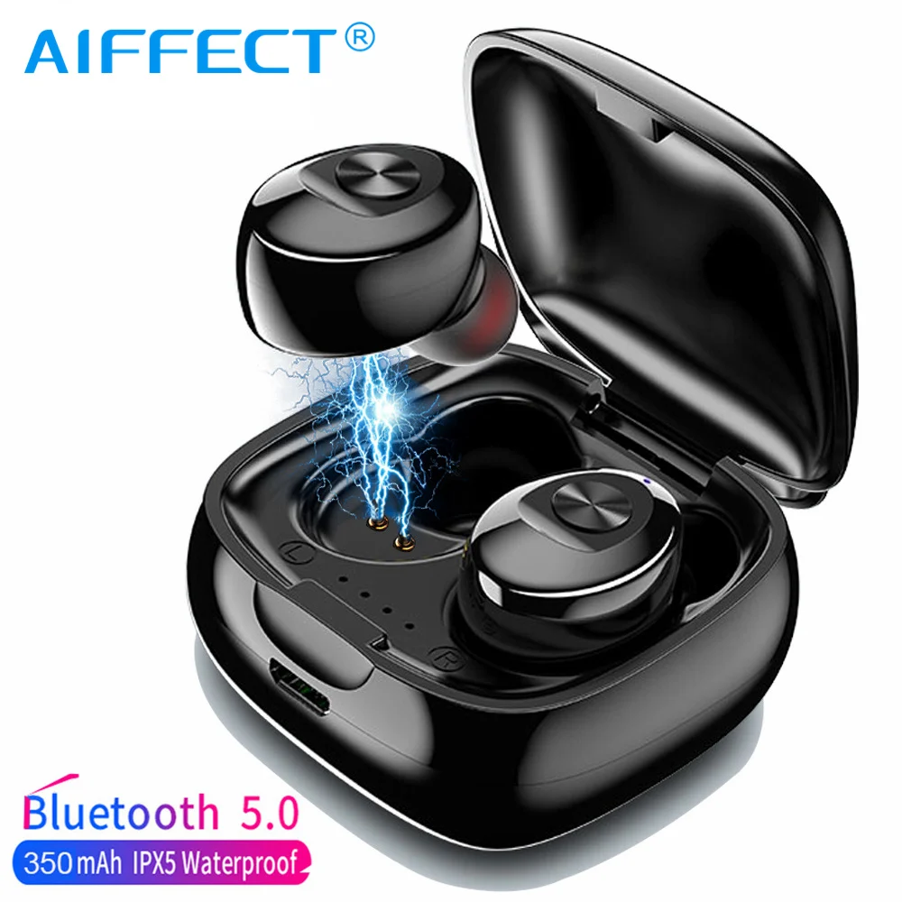 AIFFECT Bluetooth 5 0 беспроводные настоящие наушники TWS спортивные 10 м подключение