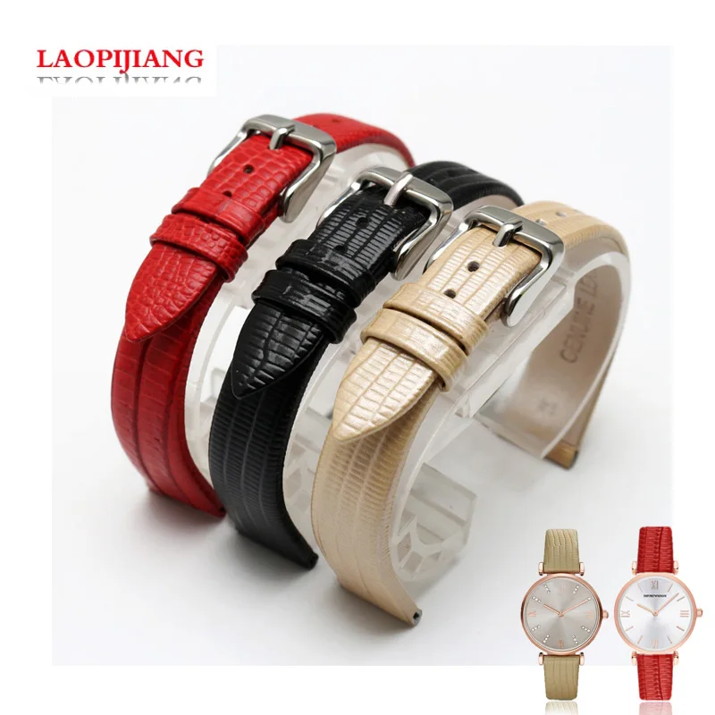 Кожаный ремешок для часов lizard AR1876 ar1726 1678 1681 1680 14 мм с пряжкой из нержавеющей