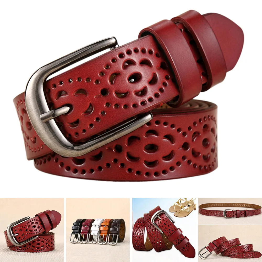 Ремень женский широкий из натуральной кожи с цветочным узором|skin belt|genuine leather