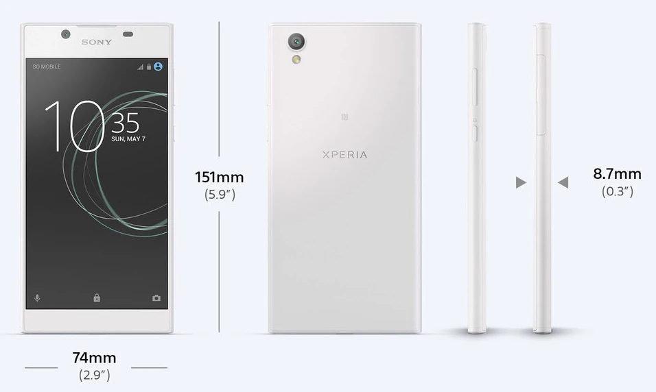 sony Xperia L1 5,5 дюйм андроид смартфон 2 Гб 16 Гб MT6737T четырехъядерный 2620 мАч 13 МП 4G мобильный телефон