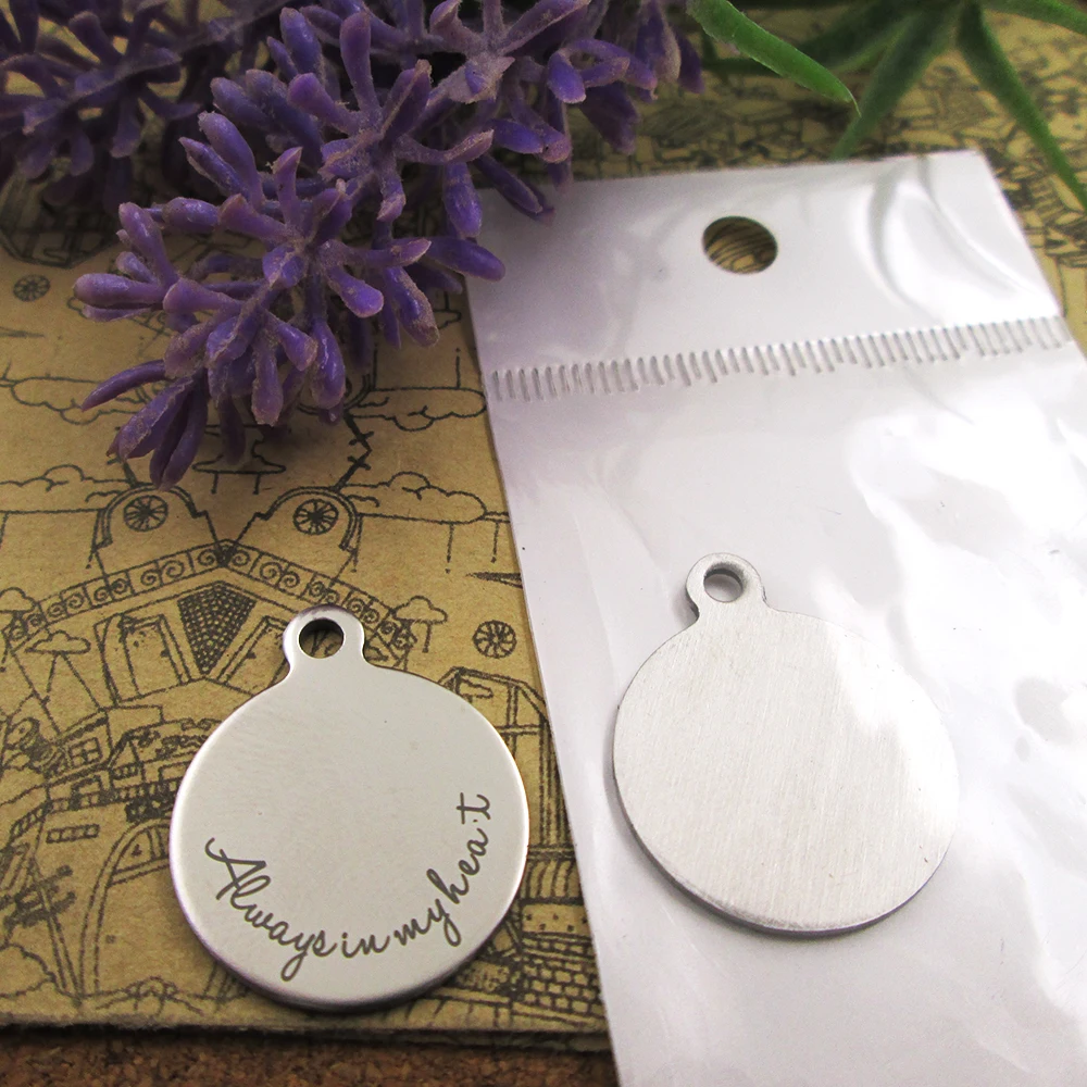 

20pcs--" in my heart"stainless steel charms more style for choosing DIY Charms pendants for necklace