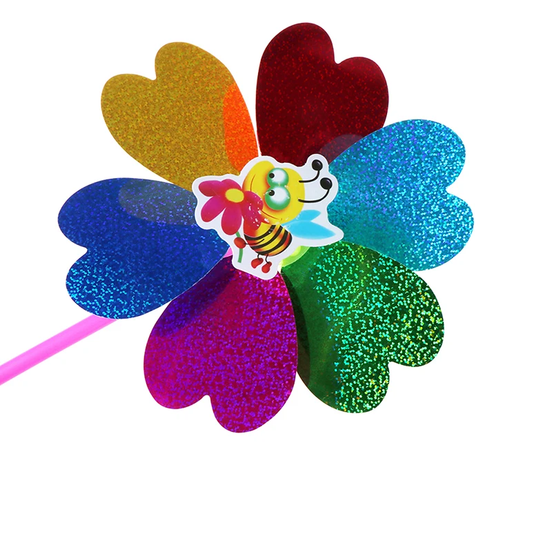 

Colorful Sequins Windmill Wind Spinner Home Garden Yard Decoration Kids Toy