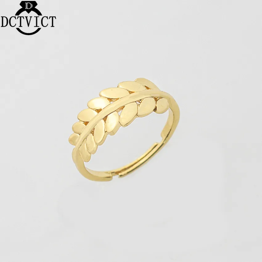 GORGEOUS TALE 10pcs Wholesale Rose Gold Engagement Ring Trendy Bague Resizable Leaf Rings For Women Men Jewelry|anillos hombre|rose gold engagement