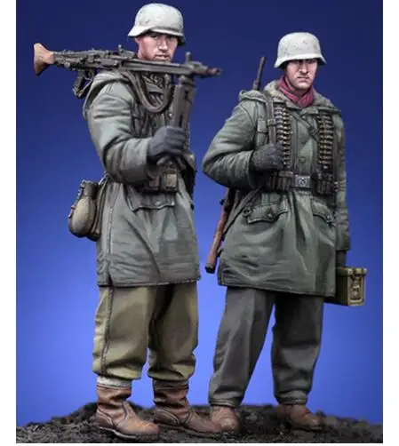 1/35 нецветные (2 фигурки) на модели из полимерной смолы миниатюрная фигурка