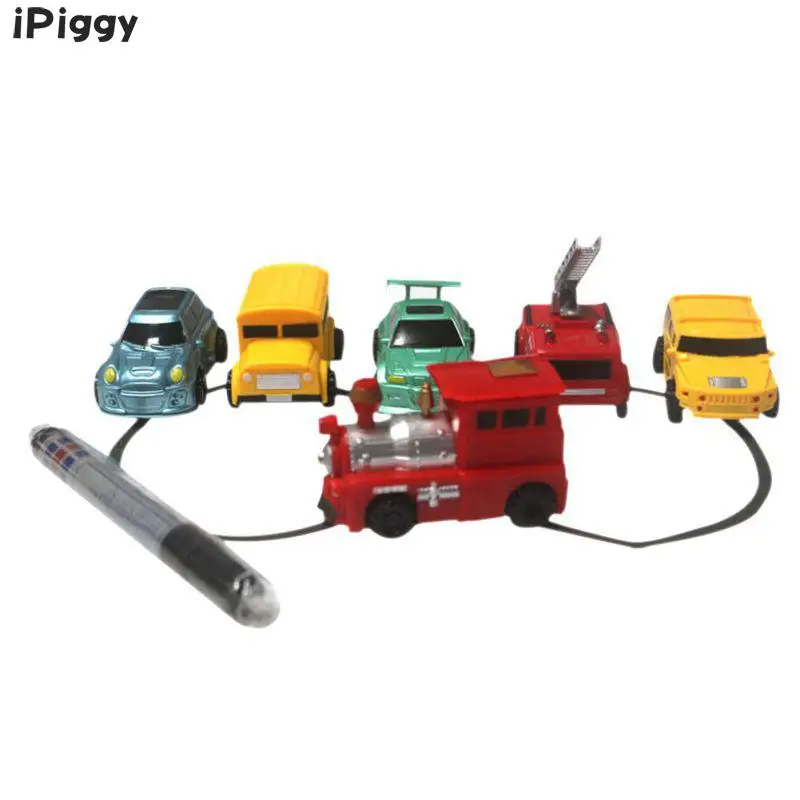

2017 iPiggy 1 шт. Волшебная мини-ручка модель автомобиля серия головоломка Следуйте любой линии Индуктивная игрушка вы рисуете подарки игрушки д...