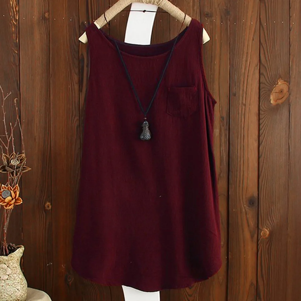 Женская летняя модная мягкая винтажная Сексуальная Блузка без рукавов с