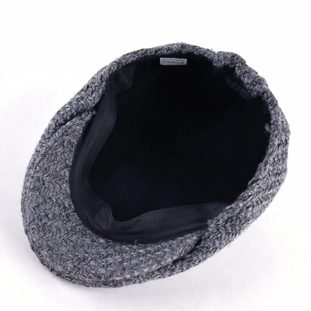 TQMSMY Осень Зима Ретро Регулируемый вязаный плоский берет козырек шапки женские