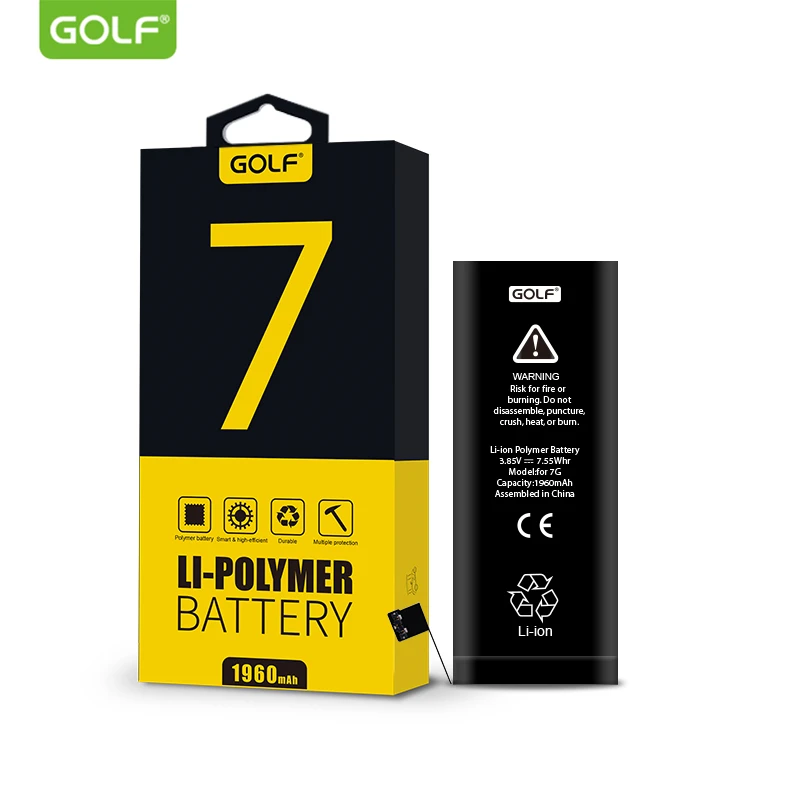 Оригинальный аккумулятор Golf для iPhone 7 встроенный телефона 1960 мАч сменные батареи