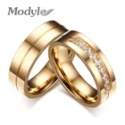 Модные кольца Modyle золотого цвета для женщин из нержавеющей стали CZ обручальное кольцо ювелирные изделия оптом