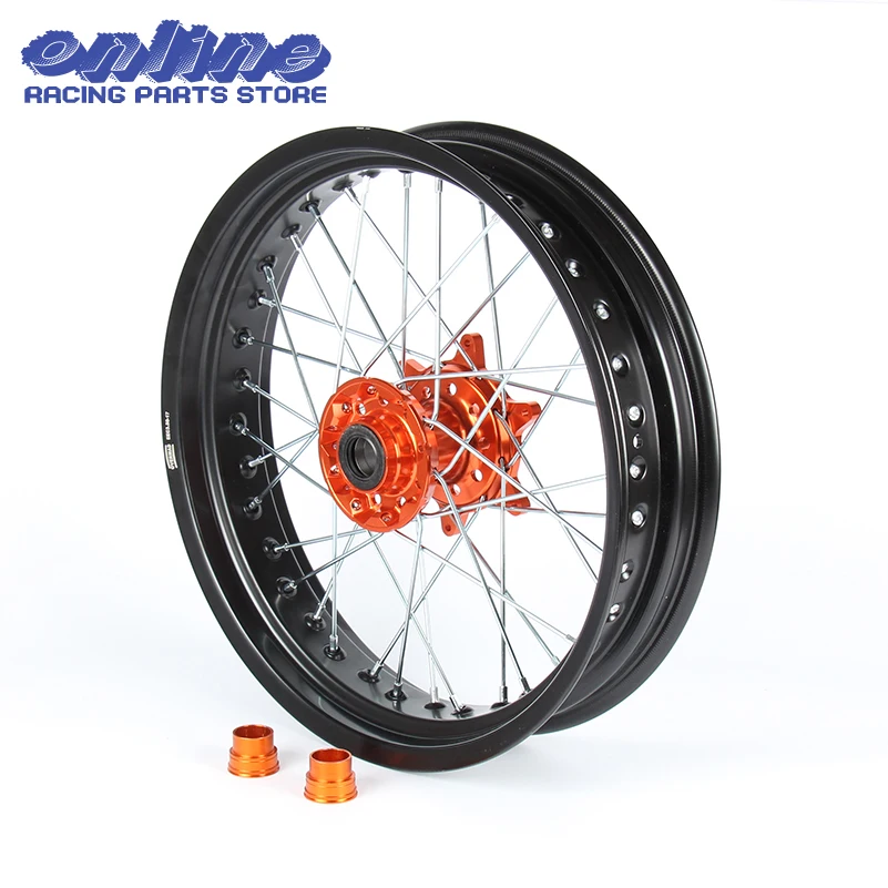 3 5/5 0*17 &quotSupermoto для колеса оранжевый обод ступицы SX MXC XC GS SXS EXCF SXSF XCG EXC XCW 125 150 200 250 350