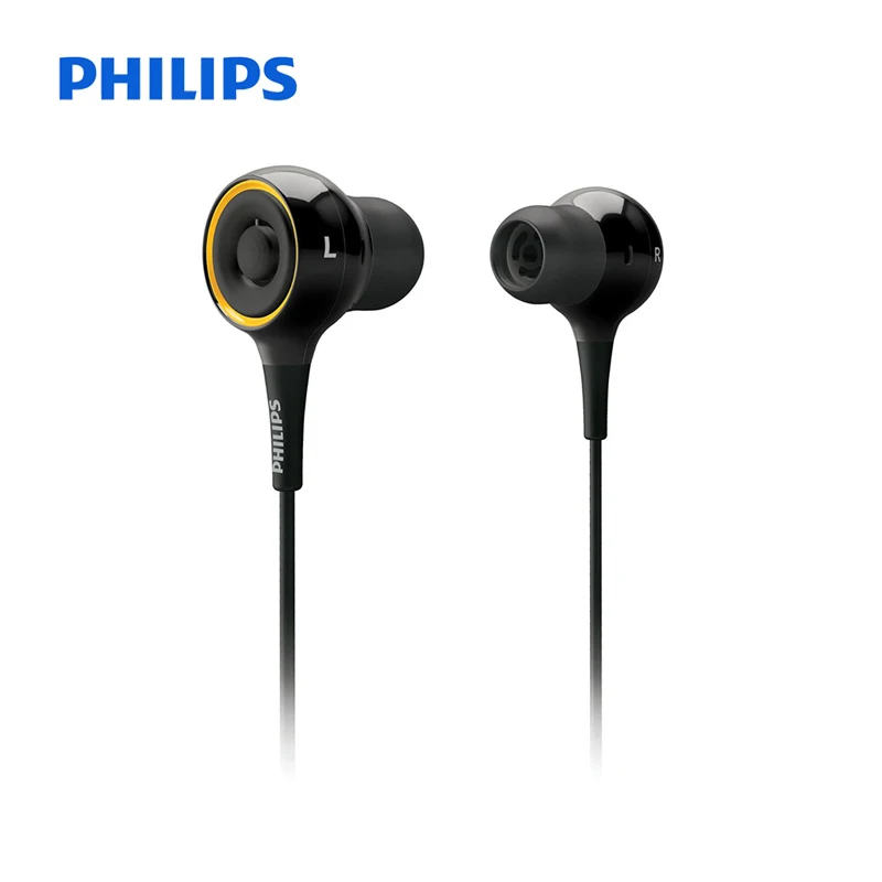 Проводные Наушники Philips SHE6000, Спортивная гарнитура, наушники-вкладыши для бега xiaomiSamsung, официальная сертификация - Цвет: Black