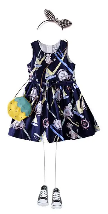 2019 Новое поступление летней Платье для девочек вечерние сладкий дети мода