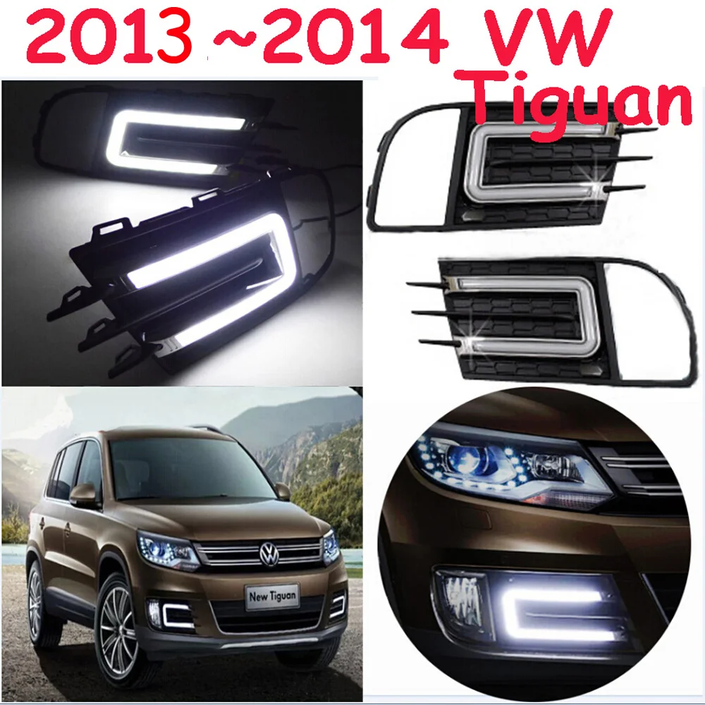 Автостайлинг, Tiguan противотуманная фара, 2009~, хром,! Автомобильный детектор, Tiguan Дневной светильник, рулевое колесо, Caddy, caravell, Classic, polo