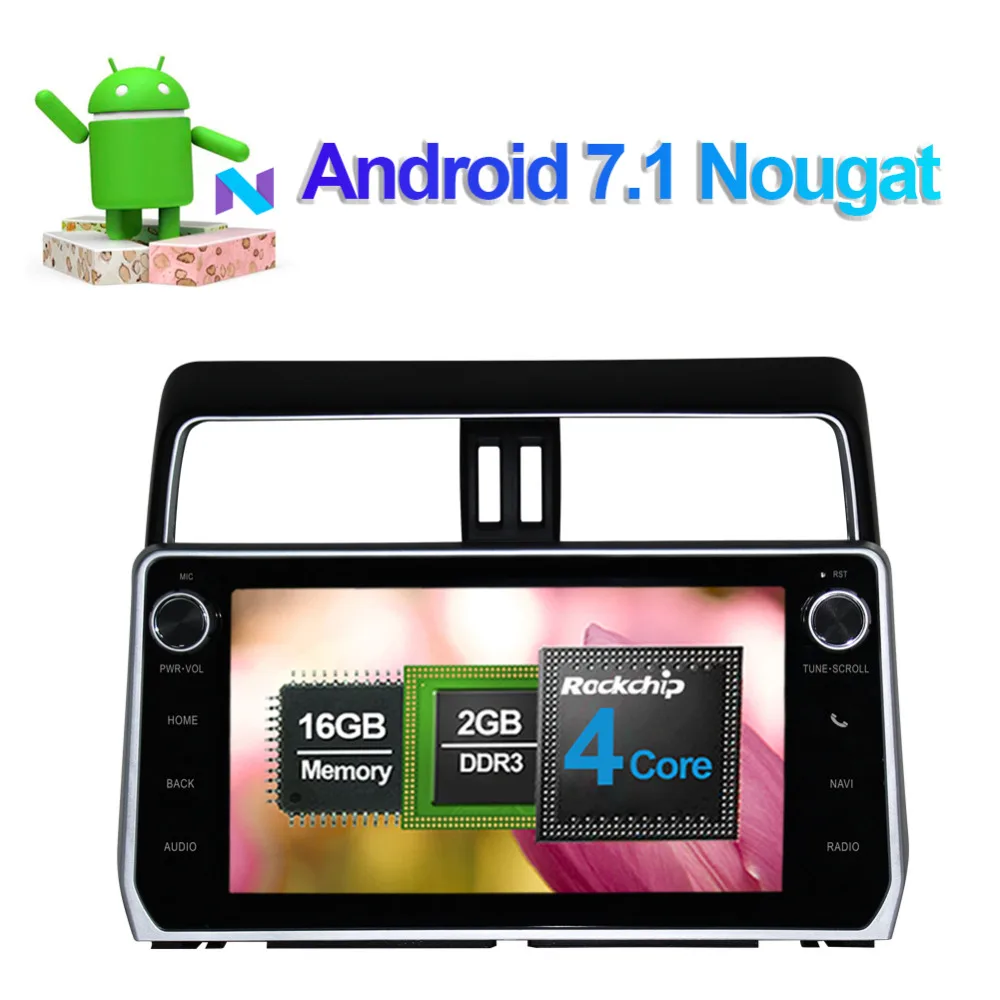 Автомобильный стерео-радиоприемник 10 1 дюймов IPS экран 4 Гб RAM Android с Bluetooth для Toyota