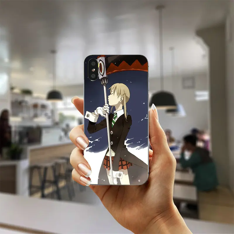 Hot Anime Soul Eater Logo Soft TPU Silicone Transparent Mobile Phone Cases Cover for iPhone 8 7 6 6S Plus X 10 5 5S SE 5C 4 4S | Мобильные